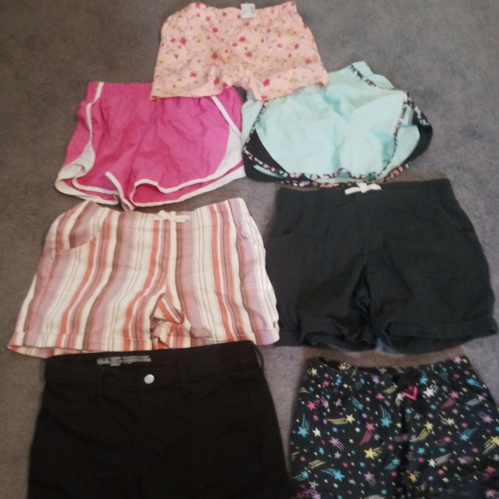 Bundle Set Of 7 Colorful Women's Shorts Collection Size Large 10-12